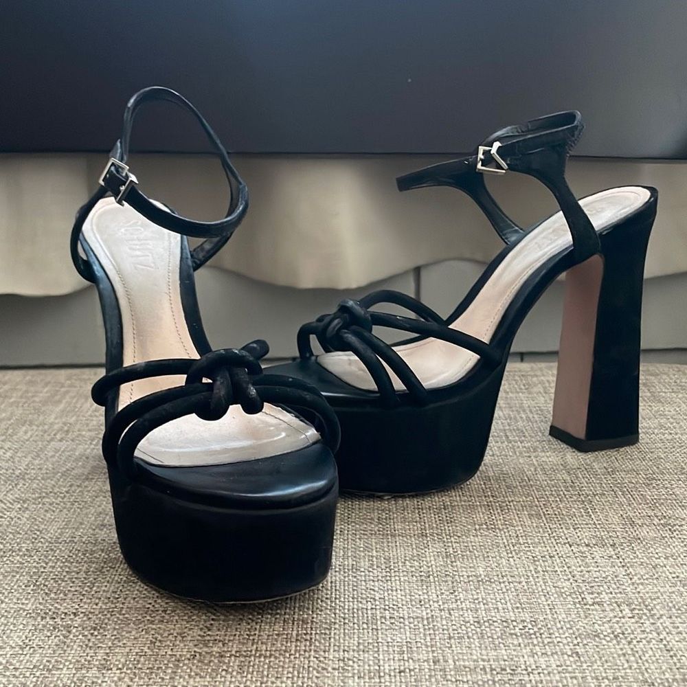 Schutz Black Platform Shoes